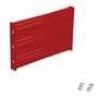 Vestil Steel 3 Ribbed Bolt On Style Guard Rail 24 In, Red