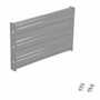 Vestil Steel 3 Ribbed Bolt On Style Guard Rail 24 In, Silver