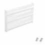 Vestil Steel 3 Ribbed Bolt On Style Guard Rail 24 In, White
