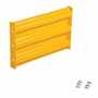 Vestil Steel 3 Ribbed Bolt On Style Guard Rail 24 In, Yellow