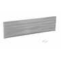 Vestil Steel 3 Ribbed Bolt On Style Guard Rail 53.875 in, Silver