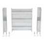 Vestil Galvanized Steel 3 Ribbed Drop In Style Guard Rail 12 in, Gray