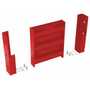 Vestil Steel 3 Ribbed Drop In Style Guard Rail 12 In, Red