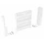 Vestil Steel 3 Ribbed Drop In Style Guard Rail 12 In, White