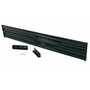Vestil Steel 3 Ribbed Drop In Style Guard Rail 113.875 in, Black