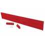 Vestil Steel 3 Ribbed Drop In Style Guard Rail 113.875 In, Red