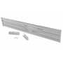 Vestil Steel 3 Ribbed Drop In Style Guard Rail 113.875 in, Silver