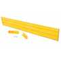 Vestil Steel 3 Ribbed Drop In Style Guard Rail 113.875 in, Yellow