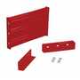 Vestil Steel 3 Ribbed Drop In Style Guard Rail 24 In, Red