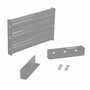 Vestil Steel 3 Ribbed Drop In Style Guard Rail 24 In, Silver