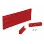 Vestil Steel 3 Ribbed Drop In Style Guard Rail 29.875 In, Red