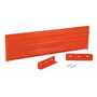 Vestil Steel 3 Ribbed Drop In Style Guard Rail 53.875 in, Orange