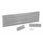 Vestil Steel 3 Ribbed Drop In Style Guard Rail 53.875 in, Silver