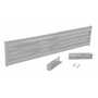 Vestil Steel 3 Ribbed Drop In Style Guard Rail 65.875 in, Silver