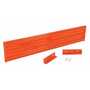 Vestil Steel 3 Ribbed Drop In Style Guard Rail 77.875 in, Orange