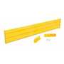 Vestil Steel 3 Ribbed Drop In Style Guard Rail 89.875 in, Yellow
