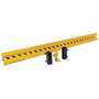 Vestil Steel Drop In Guard Rail 2 Ribbed 124 In, Yellow
