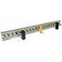 Vestil Galvanized Steel Drop In Guard Rail 2 Ribbed 101.875 in, Gray