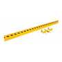 Vestil Steel Channel Guard Rail with Bracket 124 In, Yellow