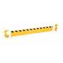 Vestil Steel Channel Guard Rail with Bracket 65.875 In, Yellow