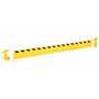 Vestil Steel Channel Guard Rail with Bracket 89.875 In, Yellow