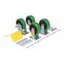 Vestil Polyurethane Caster Kit 6 In. x 2 In. 3,600 Lb. Cap, Green