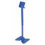 Vestil Steel Hand Control Pedestal, 26 Min 42 Max Height Blue