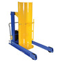 Vestil HDD-48-15-P-DC Steel DC Powered Portable Hydraulic Drum Dumper, 48" Dump Height, 1,500 lb. Cap