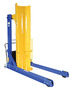 Vestil HDD-60-10-P-DC Steel DC Powered Portable Hydraulic Drum Dumper, 60" Dump Height, 1,000 lb. Cap