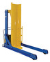 Vestil HDD-72-10-P-DC Steel DC Powered Portable Hydraulic Drum Dumper, 72" Dump Height, 1,000 lb. Cap