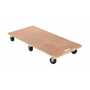 Vestil HDOS-2448-6SW 24x48 Solid Deck Hardwood Dolly