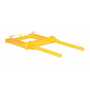 Vestil Steel Horizontal Drum Positioned 650 Lb. Cap, Yellow