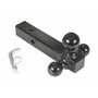 Vestil Steel Three Ball Tow Hitch 7,500 Lb. Cap, Black