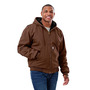 Berne HJ375 Heartland Washed Duck Hooded Work Jacket, XS, Regular, Bark