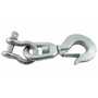 Vestil Steel Swivel Hook with Shackle 10,000 Lb. Cap, Silver