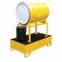Vestil Steel Horizontal Retention Basin 1 Drum 1200 Lb. Cap, Yellow