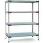 Intermetro MetroMax 4 Plastic Shelving Unit, 4 Shelves, 24 W x 63 H