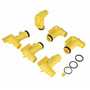 Vestil Polyethylene Bung Jumbo Manual Drum Faucet 2 In. 6 Pack Yellow