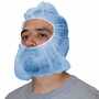 Blue Poly Balaclava Style Hair and Beard Hood Cover