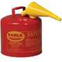 Justrite UI50FS Eagle Type 1 Steel Safety Can w/ Funnel, 5 gal