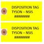 Kay Toledo YELWDISP Numbered Yellow Disposition Tags, Gangs of 2