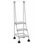 Vestil LAD-3-W-P 3 P Step Spring Loaded Ladder WH