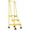 Vestil LAD-3-Y-P 3 P Step Spring Loaded Ladder YL