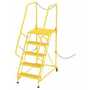 Vestil LAD-STAL-5-P-YL 5 Perf Step Semi Trailer Ladder YL