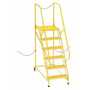 Vestil LAD-STAL-6-G-YL 6 Grip Step Semi Trailer Ladder YL