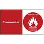 Flammable Metal Detectable Tag Polyproplyene Red 3" X 5"