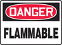 Safety Sign, Danger Flammable, 7" X 10", Aluminum