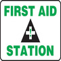 Safety Sign, First Aid Station (Graphic), 10" X 14", Aluminum