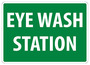 Safety Sign, Eye Wash Station, 10" X 14", Plastic