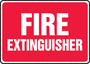 Safety Sign, Fire Extinguisher, 7" X 10", Plastic